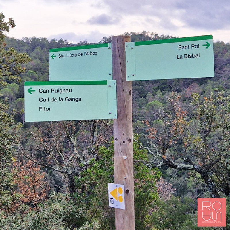 Banderoles de senyalització espais naturals protegits